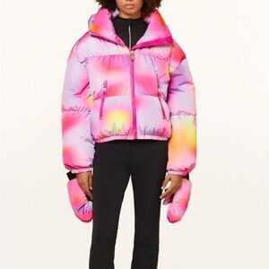 Goldbergh Lumina Ski Jacket NWT US 6 Brand New Puffer Coat Pink Purple